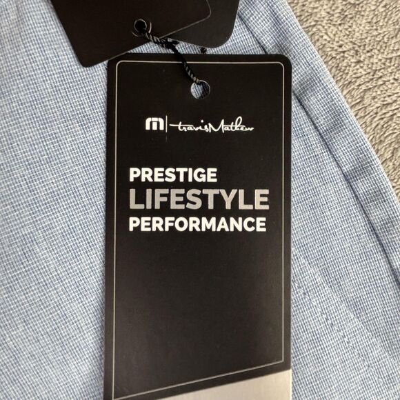 Travis Mathew Shorts Mens 40 Blue Beck Golf Performance Stretch Waistband - Picture 11 of 13